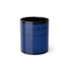 Mug de face sondage du matin bleu foncé sur fond noir