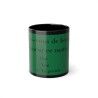 Mug de face sondage du matin vert sur fond noir