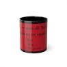 Mug de face sondage du matin rouge sur fond noir