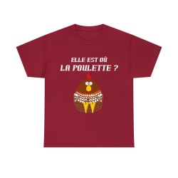 T-shirt cardinal elle est où la poulette ?