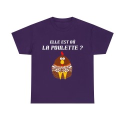 T-shirt violet elle est où la poulette ?