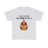 T-shirt gris clair elle est où la poulette ?