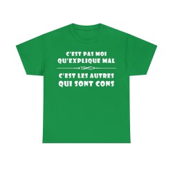 T-shirt vert irlandais c'est pas moi qu'explique mal