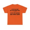 T-shirt orange c'est pas moi qu'explique mal
