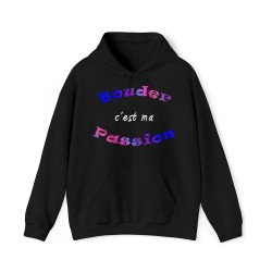 Hoodie - sweat à capuche unisexe noir Bouder c'est ma passion