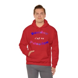 homme avec Hoodie - sweat à capuche unisexe rouge Bouder c'est ma passion