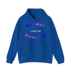 Hoodie - sweat à capuche unisexe bleu royal Bouder c'est ma passion