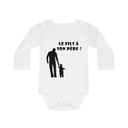 Body BB blanc le fils à son père