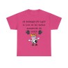 T-shirt fuchsia je boirais du lait...