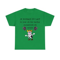 T-shirt vert irlandais je boirais du lait...