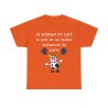 T-shirt orange je boirais du lait...