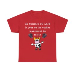T-shirt rouge je boirais du lait...