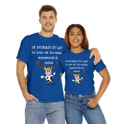 couple avec T-shirt royal je boirais du lait...